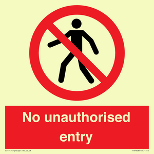 No unauthorised entry